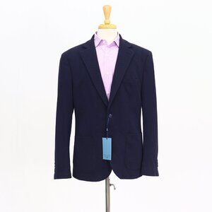 Steel&Jelly 44R Blue Blazer Sport Coat Jacket 2-Button Solid Y121